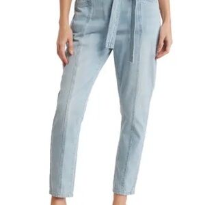 Blank NYC Seam Detail Paperbag Tapered Jeans size 29